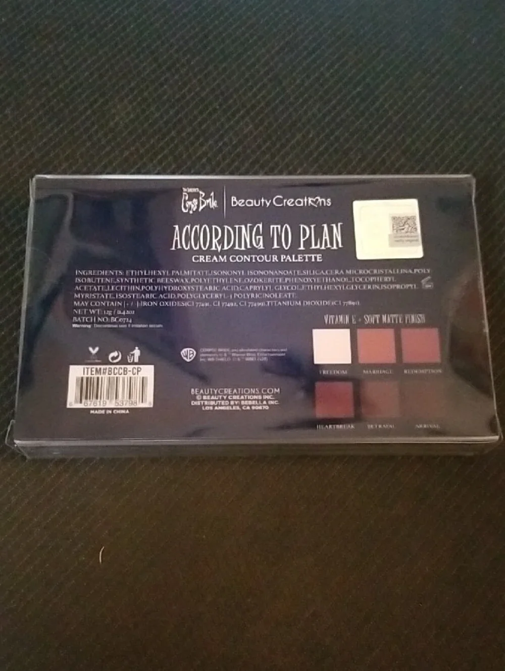Beauty Creations According to Plan Cream Contour Palette - Corpse Bride